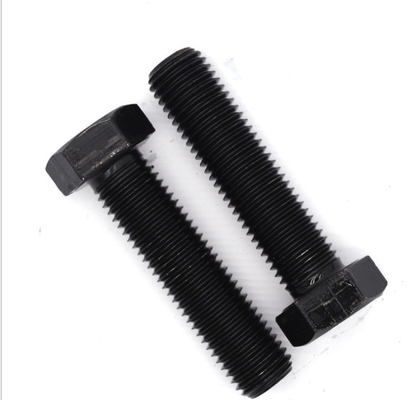Sınıf 4.8 DIN933 8x20mm Siyah Hex Baş Çubukları Tam Dönerli Karbon Çelik Zenk Kaplama