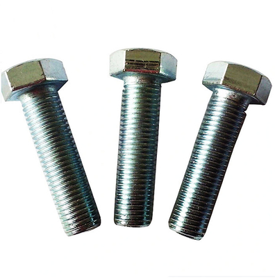 Sınıf 4.8 DIN933 8x20mm Siyah Hex Baş Çubukları Tam Dönerli Karbon Çelik Zenk Kaplama
