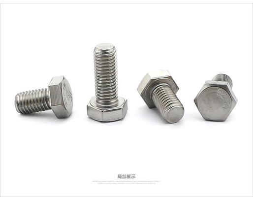 Sınıf 4.8 DIN933 8x20mm Siyah Hex Baş Çubukları Tam Dönerli Karbon Çelik Zenk Kaplama