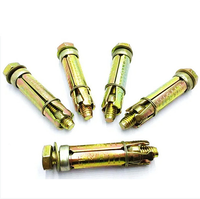 Anchor Bolts sabitleme üç veya dört adet ile gevşek Bolt kalkan Anchor Sarı Zenk kaplama duvar sabitlenmiş bolts