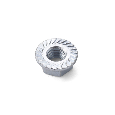 Galvanizli Karbon Çelik Altıgen Flanşlı Somun Din 6923 Çinko Beyaz