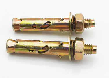 Sarı / Beyaz çinko ekilmiş Anchor Bolt Antiskid Köpekbalığı Fin Tipi M6 çinko ekilmiş bitmiş