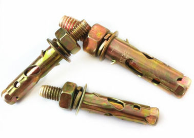 Sarı / Beyaz çinko ekilmiş Anchor Bolt Antiskid Köpekbalığı Fin Tipi M6 çinko ekilmiş bitmiş