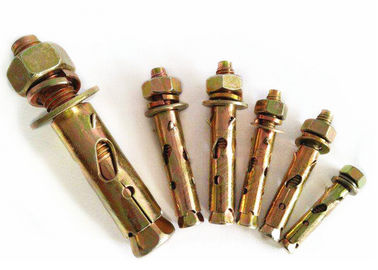 Sarı / Beyaz çinko ekilmiş Anchor Bolt Antiskid Köpekbalığı Fin Tipi M6 çinko ekilmiş bitmiş