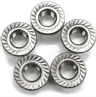 Flange-nut Customize Carbon Steel Hex Head Nuts , Hexagon Coupling Nuts DIN Standard
