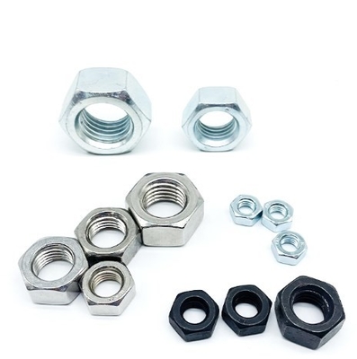 Galvanizli Karbon Çelik Altıgen Flanşlı Somun Din 6923 Çinko Beyaz