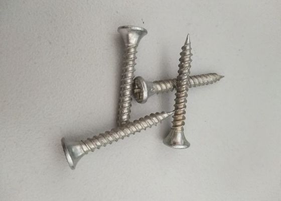 Karbon çelik tam iplik kuru duvar kendiliğinden delme vidalar düz başlı metal vidalar